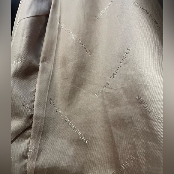 TOMMY HILFIGER beige wool peacoat sz L - Picture 11 of 11